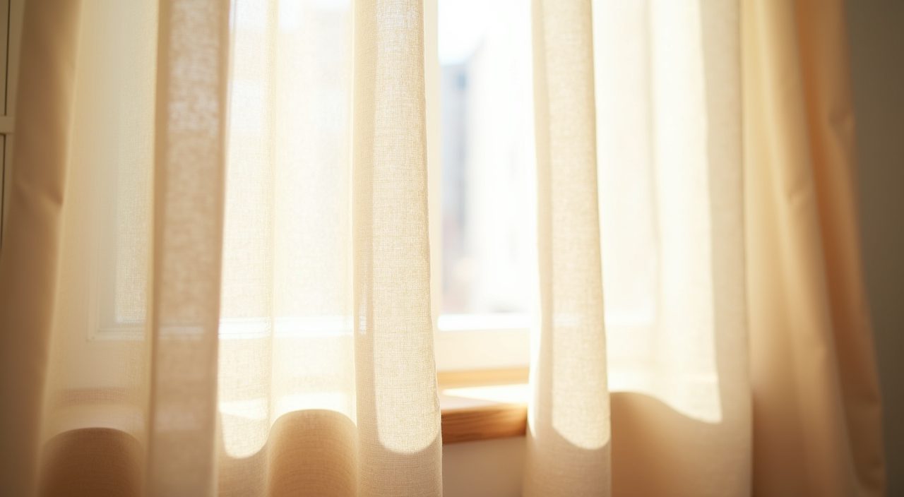 Sheer linen curtains diffusing daylight at a window in a Japandi kids room Singapore