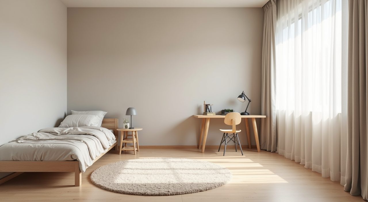 Minimalist Singapore kids room with separate sleep, study, and play zones