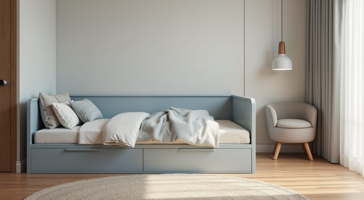 Low platform toddler bed corner in a modern luxury Singapore kids room
