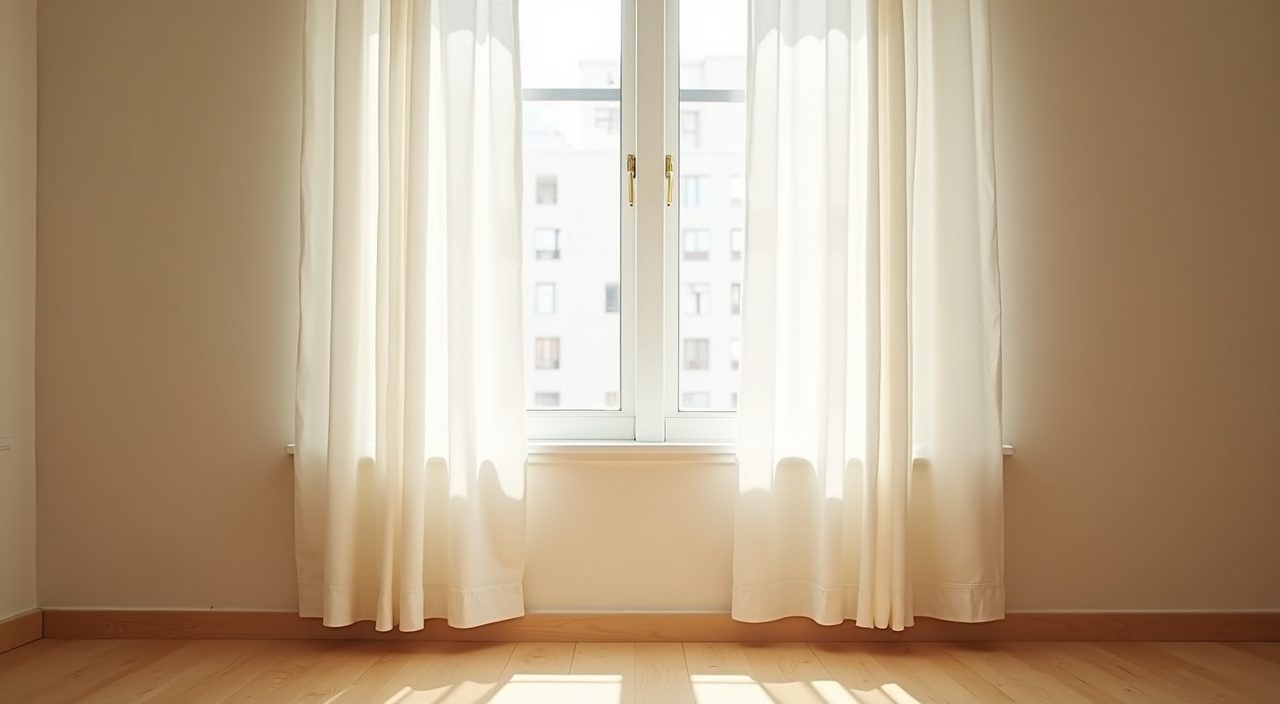 Sheer linen curtains filtering daylight at the window of a Muji Japanese kids room in a Singapore flat