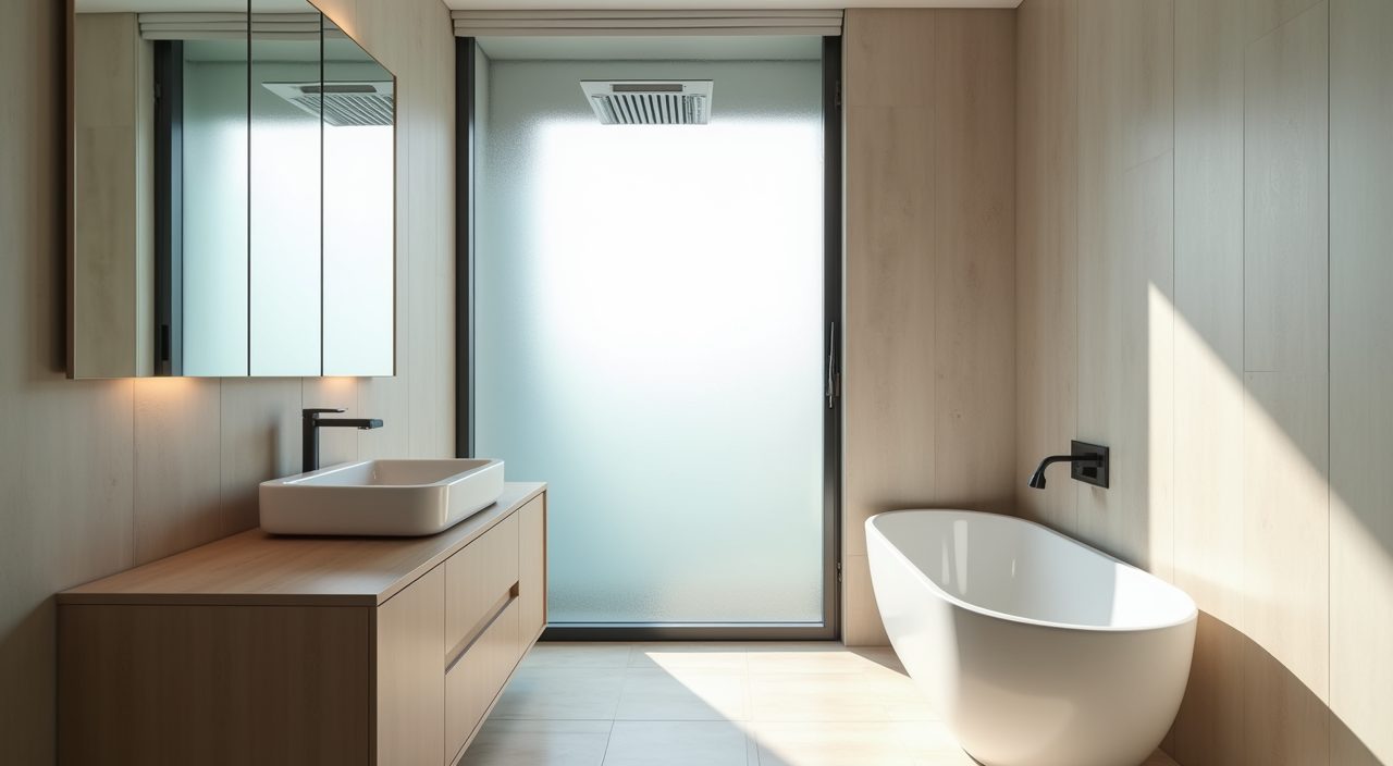 Contemporary Singapore resale flat bathroom with open window and ceiling exhaust fan for ventilation