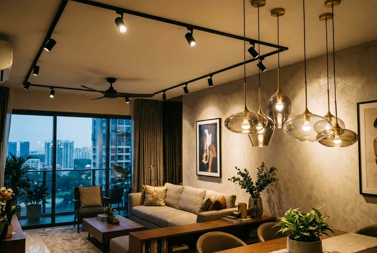 Power track and pendant lights installed at The Trilinq condo