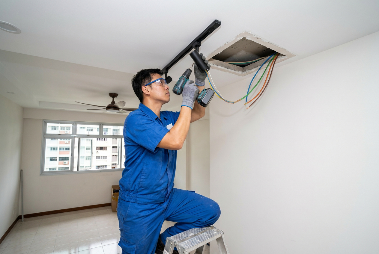 Track Light Installation for HDB at Bishan