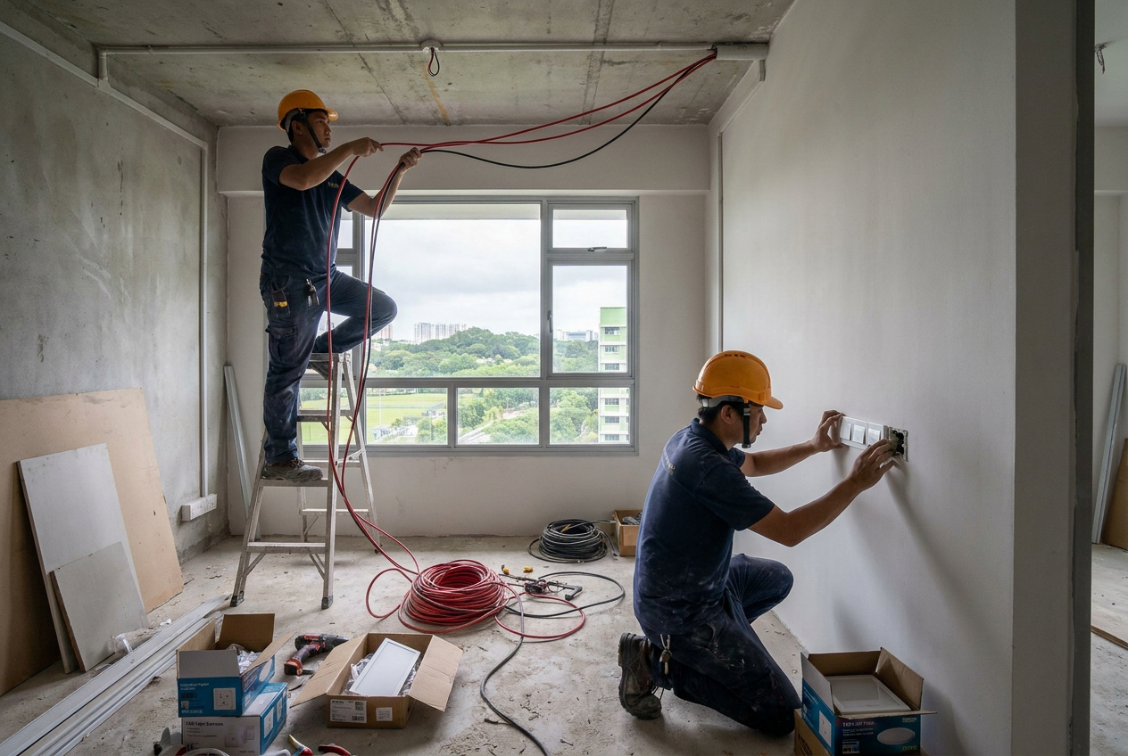 Whole House Electrical Installation and Rewiring at Tengah Drive HDB