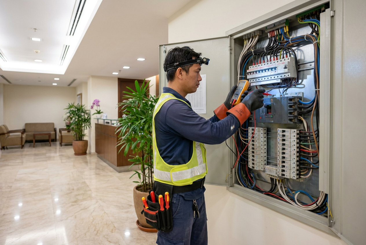 Dedicated electrician services for MCSTs and condo management in Singapore